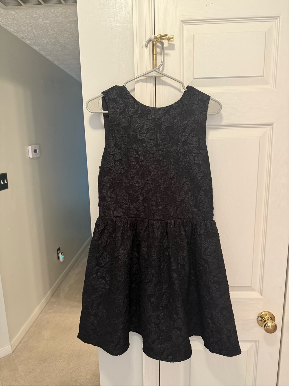 Womans h&m Black Floral Texture Party Dress medium with tags